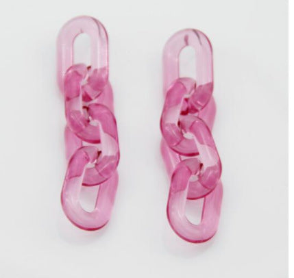 Wholesale Colorful Transparent Jelly Chain Acrylic Earrings